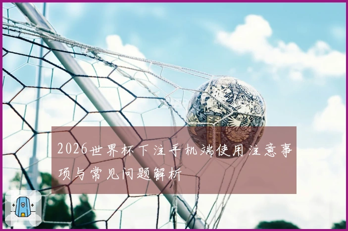 2026世界杯下注手机端使用注意事项与常见问题解析